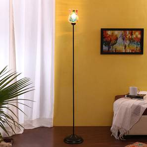 Floor Lamps Design Phil Black Glass Shade Floor Lamp (Multicolor)