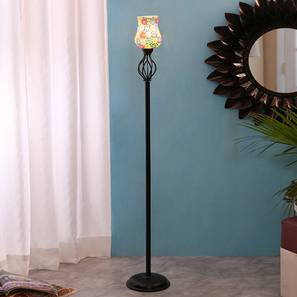 Cersei Black Glass Shade Floor Lamp-image-32