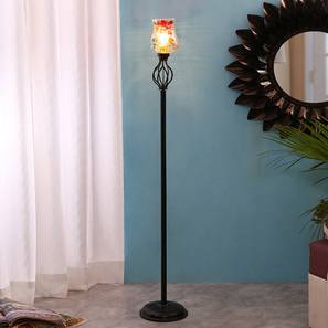 devansh Daenerys Black Glass Shade Floor Lamp-picture-11