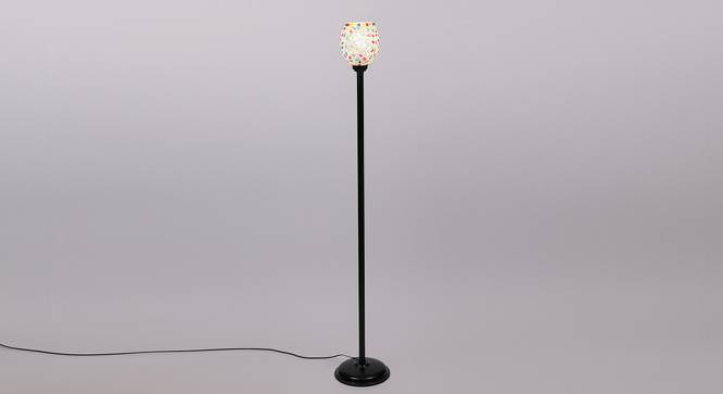 Don Black Glass Shade Floor Lamp (Multicolor) by Urban Ladder - Front View Design 1 - 493948