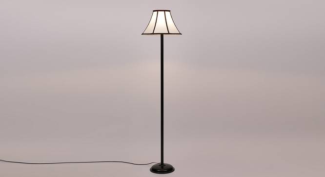 Glenn Black Cotton Shade Floor Lamp (Multicolor) by Urban Ladder - Front View Design 1 - 493949