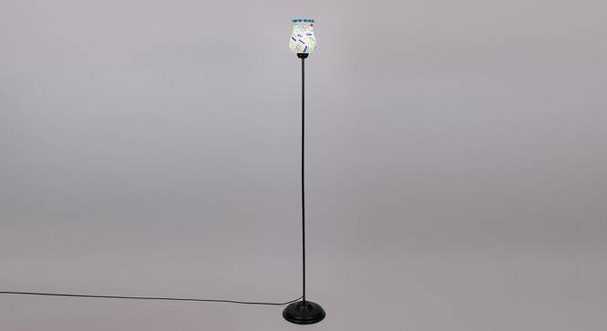 Opie Black Glass Shade Floor Lamp (Multicolor) by Urban Ladder - Front View Design 1 - 493956