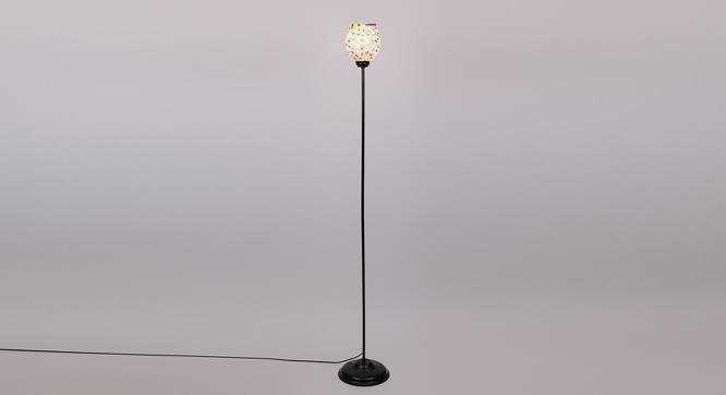 Rick Black Glass Shade Floor Lamp (Multicolor) by Urban Ladder - Front View Design 1 - 493959