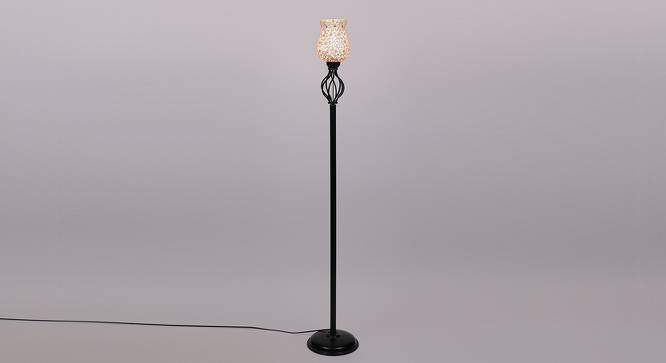Carrie Black Glass Shade Floor Lamp (Multicolor) by Urban Ladder - Front View Design 1 - 493960