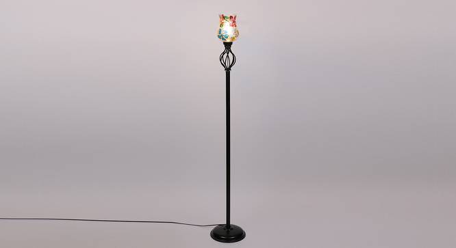 Daenerys Black Glass Shade Floor Lamp (Multicolor) by Urban Ladder - Front View Design 1 - 493964