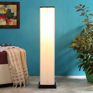 Lighting In North Goa Design Claudette White Cotton Shade Floor Lamp (White)