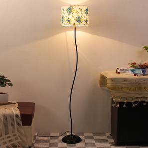 Donald Multicolour Cotton Shade Floor Lamp-image-9