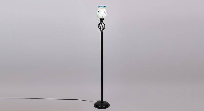 Elizabeth Black Glass Shade Floor Lamp (Multicolor) by Urban Ladder - Front View Design 1 - 494052
