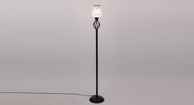 Elaine Black Glass Shade Floor Lamp (Multicolor) by Urban Ladder - Front View Design 1 - 494053