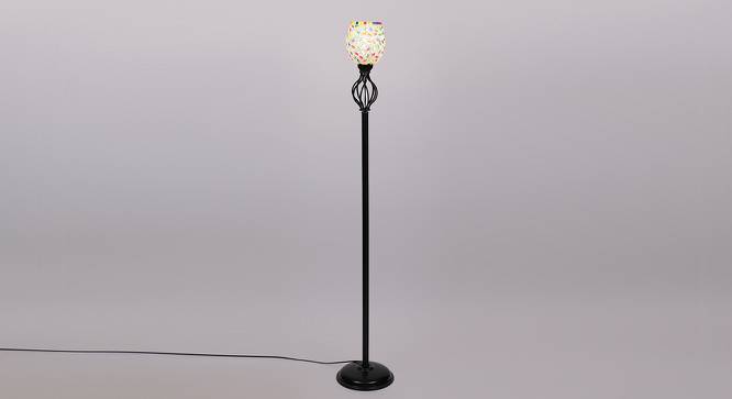 Elliot Black Glass Shade Floor Lamp (Multicolor) by Urban Ladder - Front View Design 1 - 494054