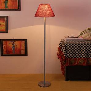 Denzel Maroon Cotton Shade Floor Lamp-image-30