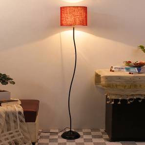 devansh Donahue Maroon Cotton Shade Floor Lamp-picture-11