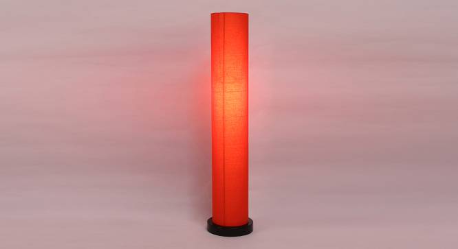 Charlize Orange Cotton Shade Floor Lamp (Orange) by Urban Ladder - Front View Design 1 - 494167