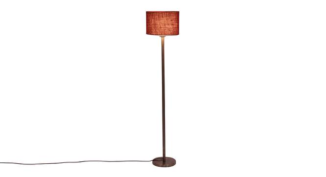 Daveigh Maroon Cotton Shade Floor Lamp (Maroon) by Urban Ladder - Front View Design 1 - 494170