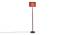 Daveigh Maroon Cotton Shade Floor Lamp (Maroon) by Urban Ladder - Front View Design 1 - 494170