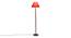 Deance Orange Cotton Shade Floor Lamp (Orange) by Urban Ladder - Front View Design 1 - 494171
