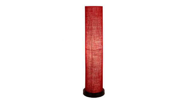Penelope Maroon Cotton Shade Floor Lamp (Maroon) by Urban Ladder - Front View Design 1 - 494175