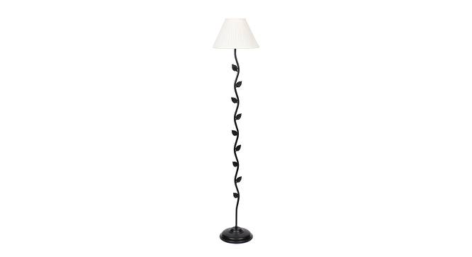 Wolfred Black Cotton Shade Floor Lamp (White) by Urban Ladder - Cross View Design 1 - 494179