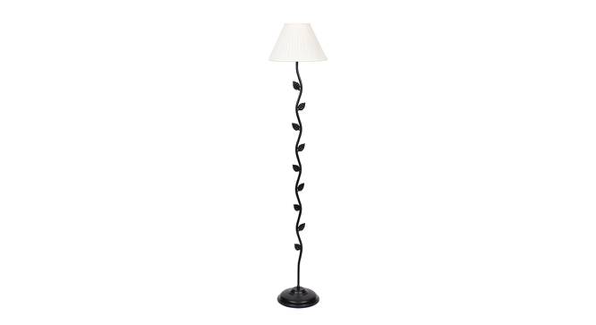 Wolfred Black Cotton Shade Floor Lamp (White) by Urban Ladder - Cross View Design 1 - 494179