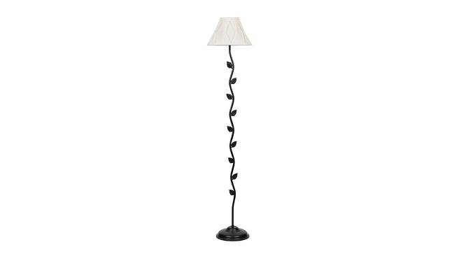 Brooke Black Cotton Shade Floor Lamp (White) by Urban Ladder - Cross View Design 1 - 494182