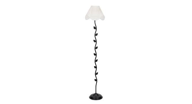 Carrington Black Cotton Shade Floor Lamp (White) by Urban Ladder - Cross View Design 1 - 494183