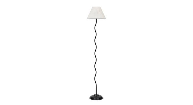 Margaret Black Cotton Shade Floor Lamp (White) by Urban Ladder - Cross View Design 1 - 494184