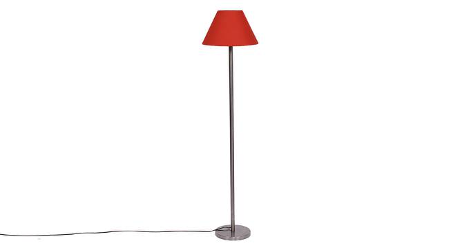 Deance Orange Cotton Shade Floor Lamp (Orange) by Urban Ladder - Cross View Design 1 - 494192
