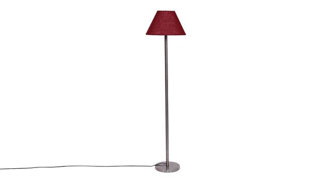 Denzel Maroon Cotton Shade Floor Lamp (Maroon) by Urban Ladder - Cross View Design 1 - 494193