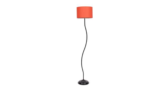 Deven Orange Cotton Shade Floor Lamp (Orange) by Urban Ladder - Cross View Design 1 - 494194