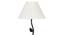 Wolfred Black Cotton Shade Floor Lamp (White) by Urban Ladder - Design 1 Side View - 494200