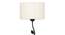 Averill Black Cotton Shade Floor Lamp (White) by Urban Ladder - Design 1 Side View - 494202