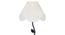 Carrington Black Cotton Shade Floor Lamp (White) by Urban Ladder - Design 1 Side View - 494204