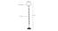 Averill Black Cotton Shade Floor Lamp (White) by Urban Ladder - Design 1 Dimension - 494223