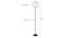 Sloane Black Cotton Shade Floor Lamp (White) by Urban Ladder - Design 1 Dimension - 494228