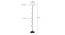 Tory Black Cotton Shade Floor Lamp (White) by Urban Ladder - Design 1 Dimension - 494229