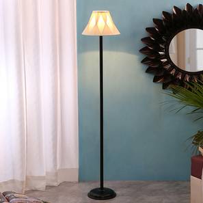 Floor Lamps In New Delhi Design Gil Black Cotton Shade Floor Lamp (White)