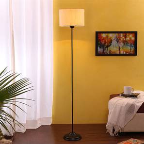 Floor Lamps In Chennai Design Sawyer Black Cotton Shade Floor Lamp (White)