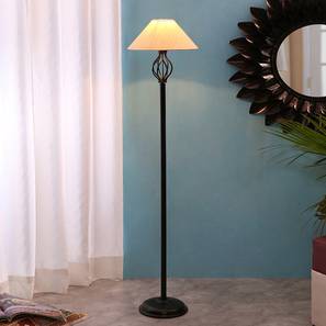 Izzie Black Cotton Shade Floor Lamp-image-43