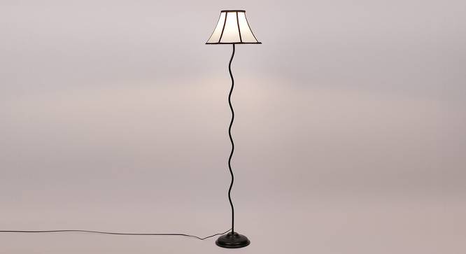 Axl Black Cotton Shade Floor Lamp (Multicolor) by Urban Ladder - Front View Design 1 - 494266