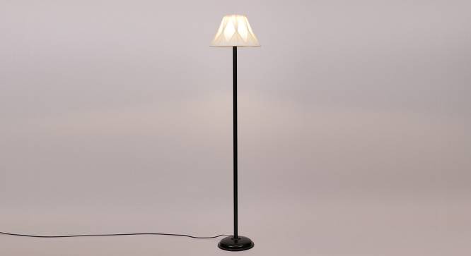 Gil Black Cotton Shade Floor Lamp (White) by Urban Ladder - Front View Design 1 - 494270