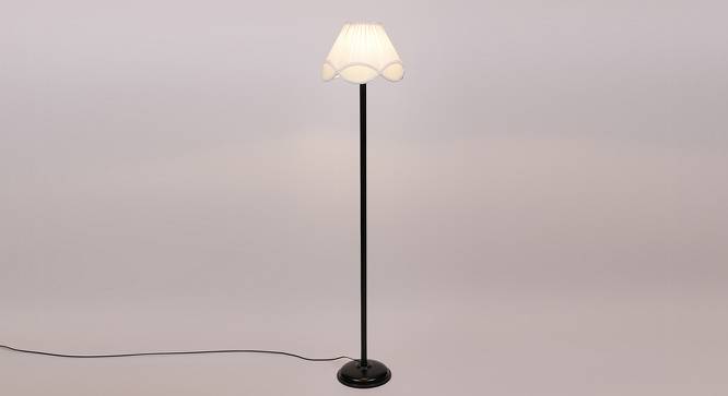 Jaime Black Cotton Shade Floor Lamp (White) by Urban Ladder - Front View Design 1 - 494272