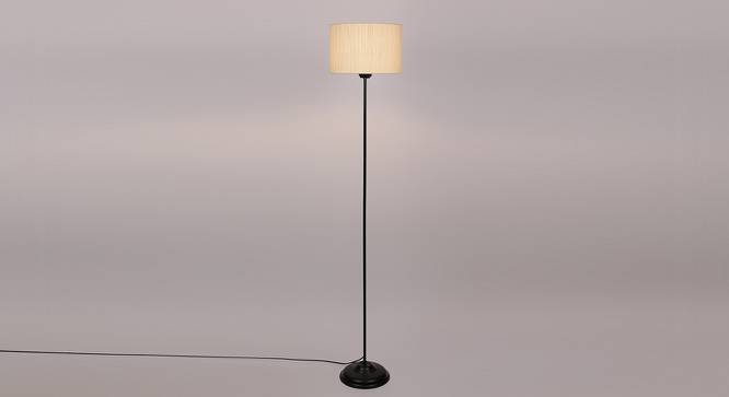 Sawyer Black Cotton Shade Floor Lamp (White) by Urban Ladder - Front View Design 1 - 494275