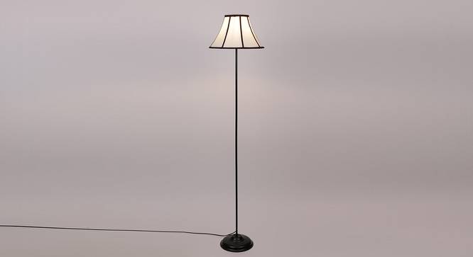 Shane Black Cotton Shade Floor Lamp (Multicolor) by Urban Ladder - Front View Design 1 - 494276