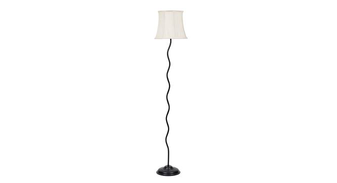 Angus Black Cotton Shade Floor Lamp (White) by Urban Ladder - Cross View Design 1 - 494287