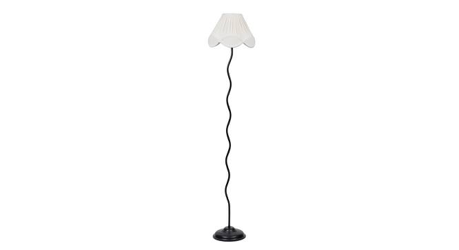 Bertram Black Cotton Shade Floor Lamp (White) by Urban Ladder - Cross View Design 1 - 494289