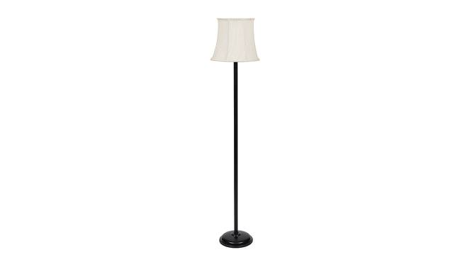 Ezra Black Cotton Shade Floor Lamp (White) by Urban Ladder - Cross View Design 1 - 494290