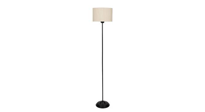 Sawyer Black Cotton Shade Floor Lamp (White) by Urban Ladder - Cross View Design 1 - 494297