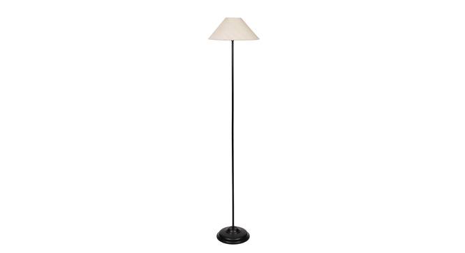 Tyrion Black Cotton Shade Floor Lamp (White) by Urban Ladder - Cross View Design 1 - 494300