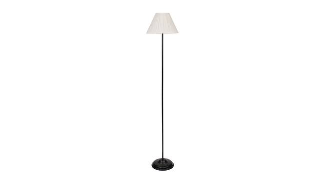 Carmela Black Cotton Shade Floor Lamp (White) by Urban Ladder - Cross View Design 1 - 494302