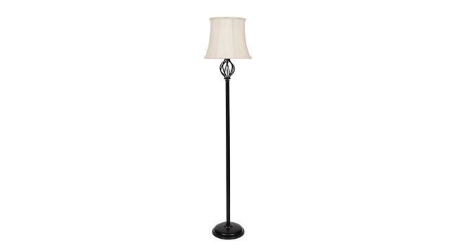 Grace Black Cotton Shade Floor Lamp (White) by Urban Ladder - Cross View Design 1 - 494304